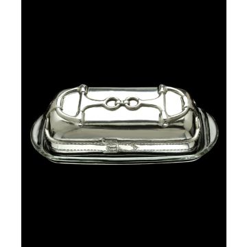 Arthur Court Equestrian Covered Butter Dish