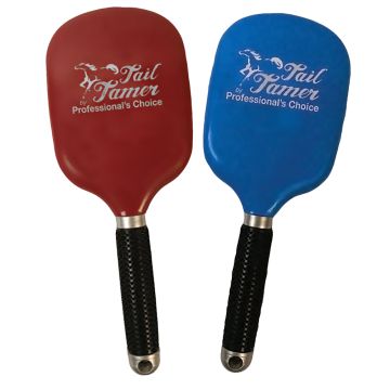 Tail Tamer Paddle Brush with Ribbed Handle (Solid Colors)