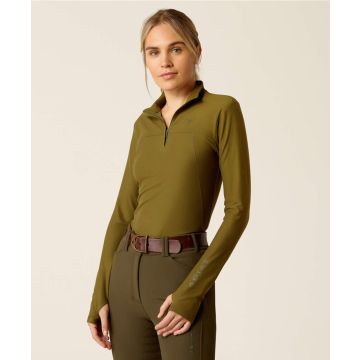 Ariat Ladies Lowell 3.0 1/4 Zip Baselayer Long Sleeve Shirt (Solid Colors)