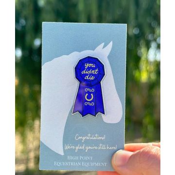 Equestrian Acrylic Pin With Rubber Cap