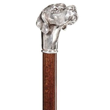 Harvy Canes Silver Loyal Lab Walking Stick