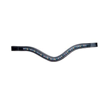 KL Select Paradise Curved Padded Browband With Crystals