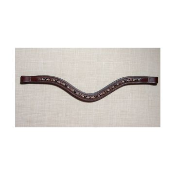 KL Select Peaches & Cream Curved Browband With Crystals