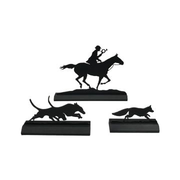 Madison Bay Co. Full Cry Standing Wood Silhouette Equestrian Set