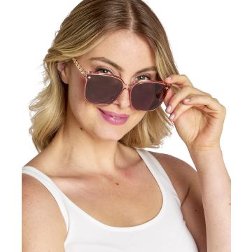 Two's Company Chain Link Sunglasses With Case