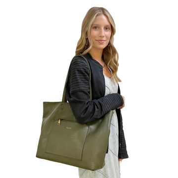Liz Soto Handbags Julie Reversible Tote With Wristlet