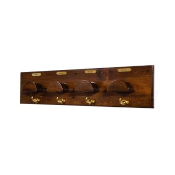 Wooden Bridle Rack With 4 Hooks