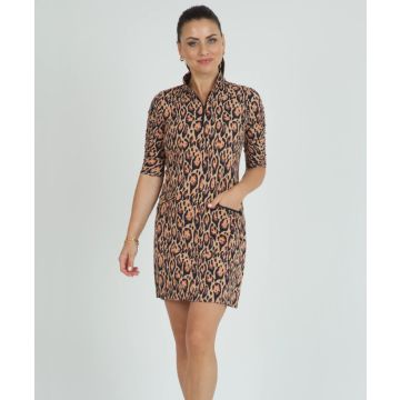 IBKUL Gemma Dress Elbow Length Sleeve Print