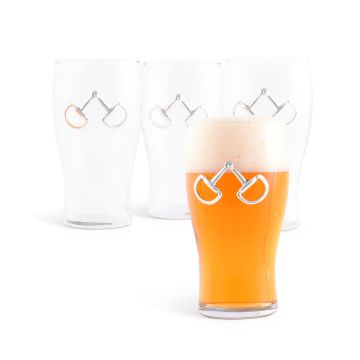 Arthur Court Equestrian Bit Pint Glass - Set Of 4