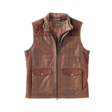 Madison Creek Mens Cave Creek Leather Vest