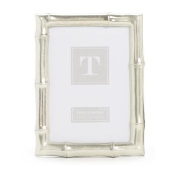 Two's Company Silver Faux Bamboo Photo Frame (Multiple Sizes Available)