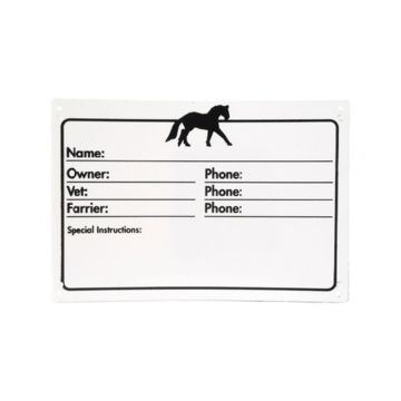 Stall ID Plaque