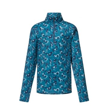 Kerrits Kids On Course 1/4 Zip Fleece Tech Top - Print