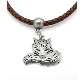 LILO Francine Fox Braided Leather Necklace