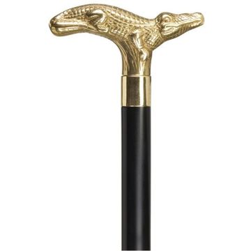 Harvy Canes Alligator In Brass Walking Stick