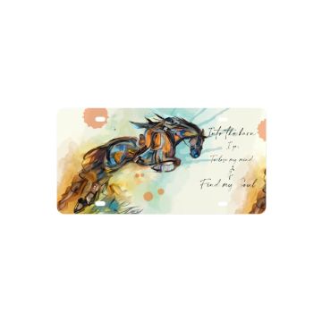All Design Equine Aluminum License Plate