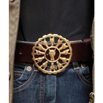 Antique Harness Brass Belt Buckle