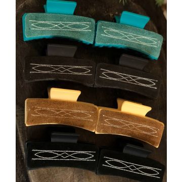 Bootstitch Suede Leather Hair Clips/Claws