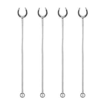Stainless Steel Swizzle Sticks - 4 Peice
