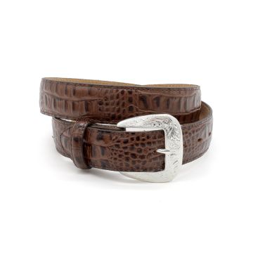 Tony Lama Unisex Caiman Classic Dress Belt