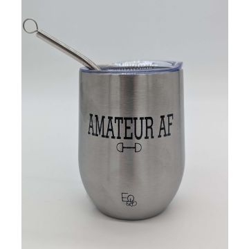 Equine & Design Wine Tumbler With Lid & Straw (12oz)