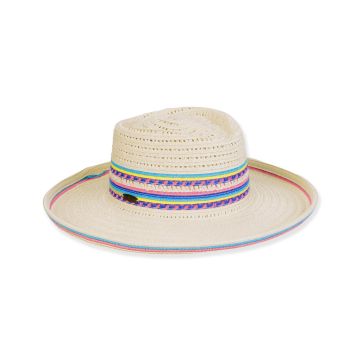 Sun N Sand Caribbean Joe Ladies Paperbraid Gambler Hat With 4" Brim