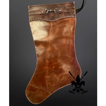 Equestrian Snaffle Bit Leather Holiday Stocking