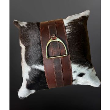 Westrian Equestrian Cowhide Leather Pillow