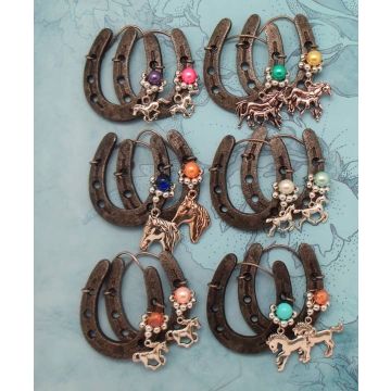 Lucky Horse Lil Bit Mini Lucky Horseshoe Ornaments - Horse Collection