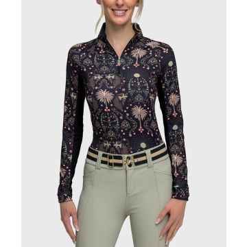 Kastel Denmark 1/4 Zip Ladies Long Sleeve Print Sun Shirt (No Trim) - 5