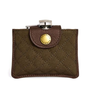 Barbour Quilted Padbury Hip Flask