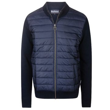 Barbour Mens Carn Baffle Zip Thru Quilted Sweater/Jacket