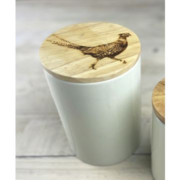 Selbrae House Oak & Ceramic Medium Storage Jar