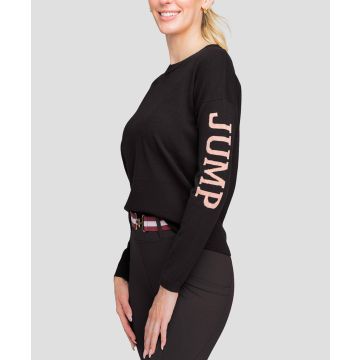 Kastel Denmark Ladies Black & Rose Crewneck Sweater
